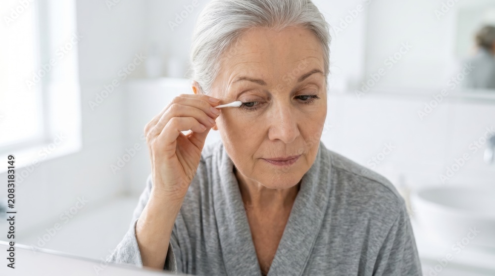 Home eyelid hygiene with a cleansing pad