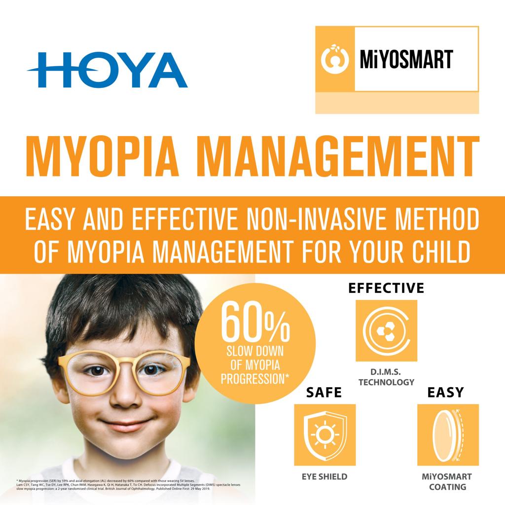 Hoya MiYOSMART myopia management lenses