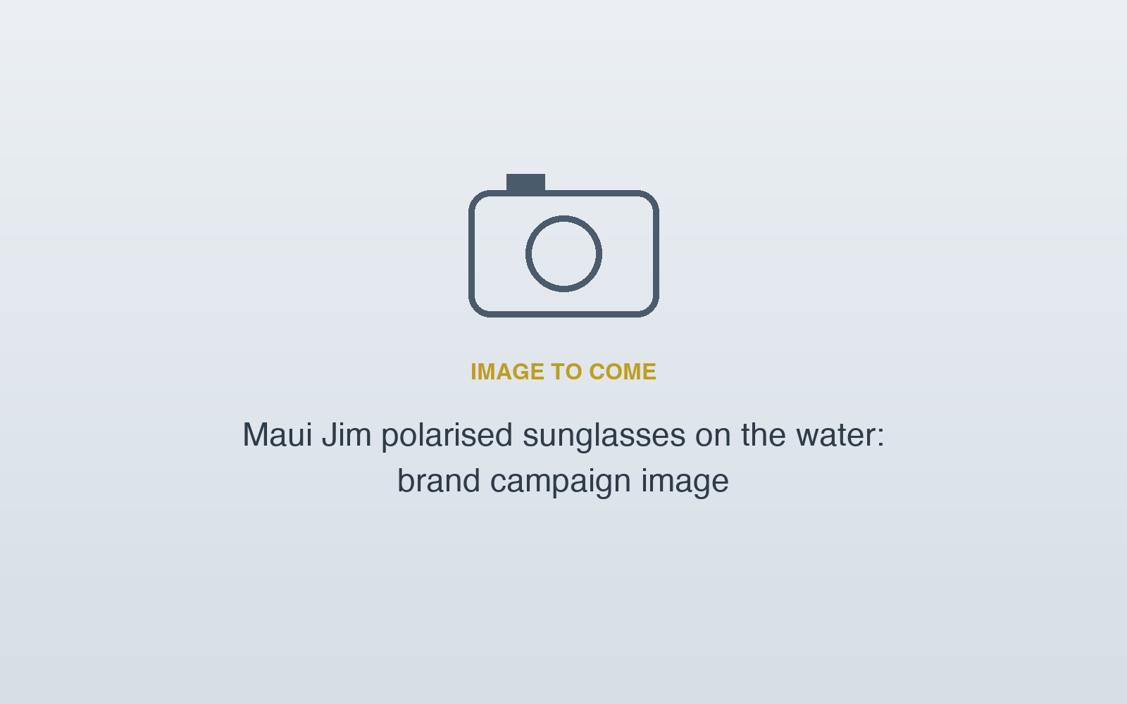 Placeholder – Maui Jim polarised sunglasses on the water: brand campaign image